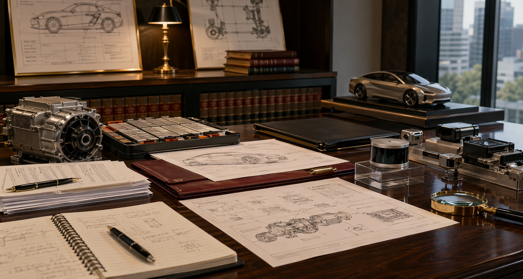 Automotive engineering and mobility innovation materials in an editorial legal review setting